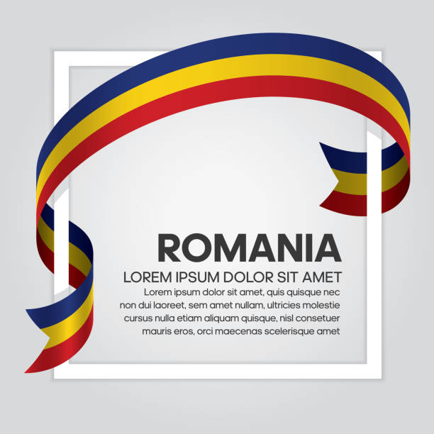 illustrazioni stock, clip art, cartoni animati e icone di tendenza di sfondo bandiera romania - romania romanian culture romanian flag flag