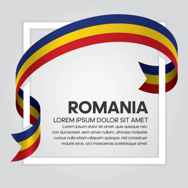 tło flagi rumunii - romania romanian culture romanian flag flag stock illustrations