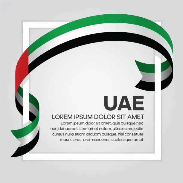 Vector illustration of UAE flag background