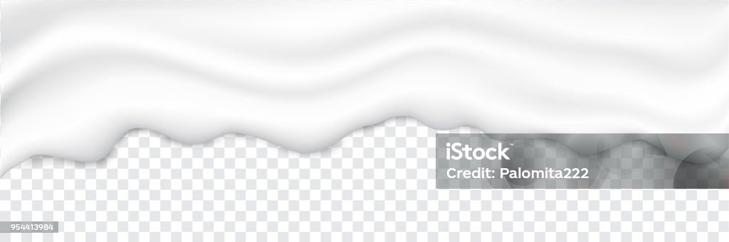 Flüssige cremige weiße Textur - Lizenzfrei Joghurt Vektorgrafik