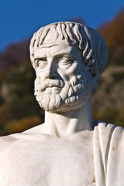 Aristotle statue located at Stageira of Greece Aristotle statue located at Stageira of Greece (birthplace of the philosopher) aristotle stock pictures, royalty-free photos & images