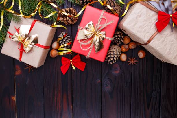 istock Christmas, New year holidays composition of decorations, cones, 954419390