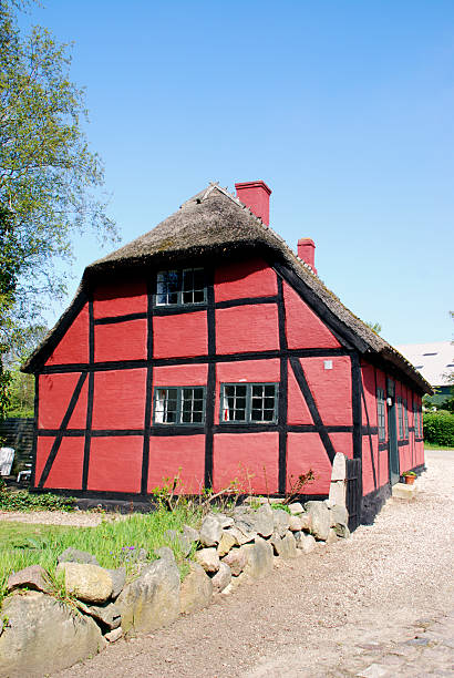 istock Red old half-timbering house from Denmark 95442234