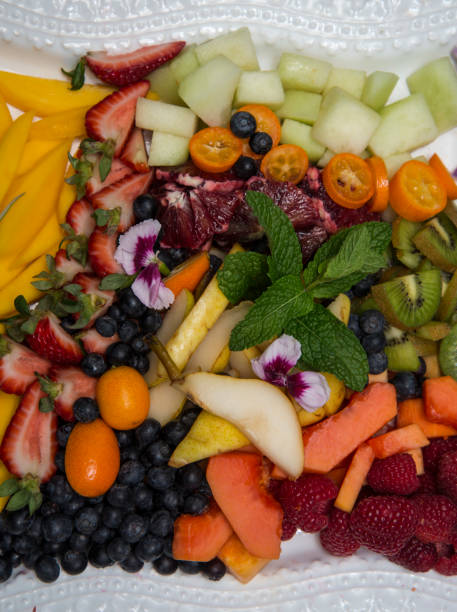 istock Colorful, locally sourced fruits include: mango, berries, kiwi, pear, melon and mint. 954426928