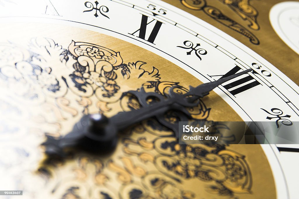 CLOCK - Midnight time  12 O'Clock Stock Photo