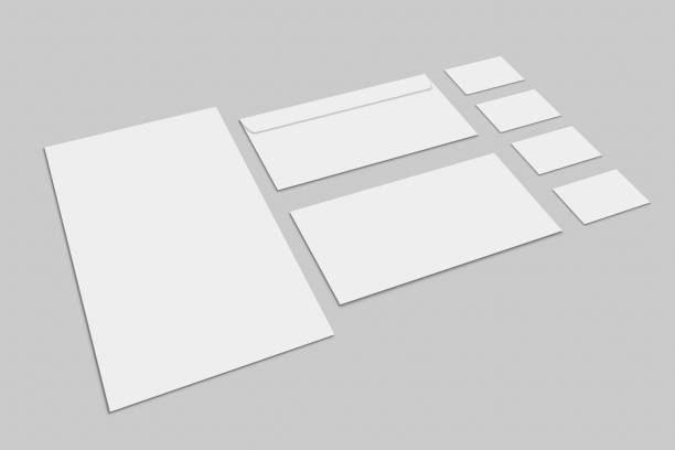 istock Blank stationery and corporate identity set on grey background. Branding Mock-Up 954434122