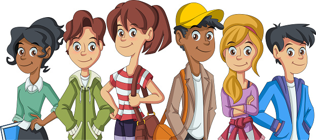 Ilustración de Grupo De Jóvenes De Dibujos Animados Personas y más Vectores Libres de Derechos de Adolescente - Adolescente, Estudiante, Niño - iStock Ilustración de Grupo De Jóvenes De Dibujos Animados Personas y más Vectores Libres de Derechos de Adolescente - Adolescente, Estudiante, Niño - iStock