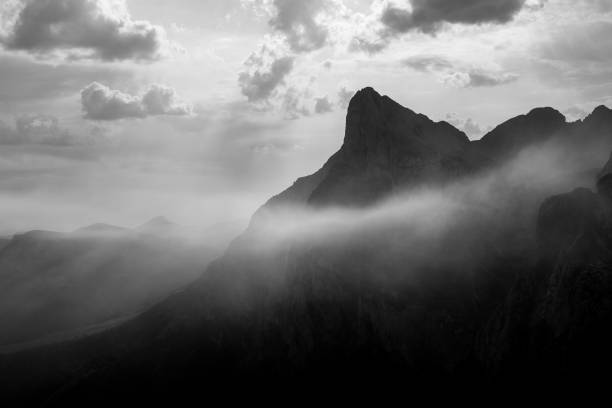 istock Misty Mountain Peak in Monochrome 954442146
