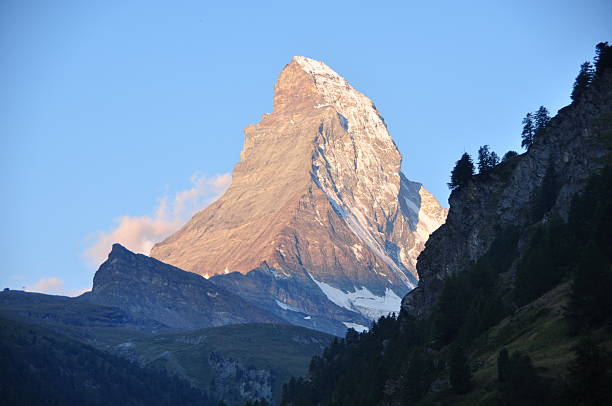 Matterhorn at sunrise stock photo