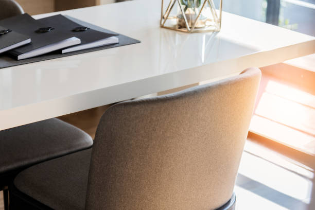 istock WOODEN CHAIR WITH WORKING TABLE INTERIOR CONCEPT 954453036