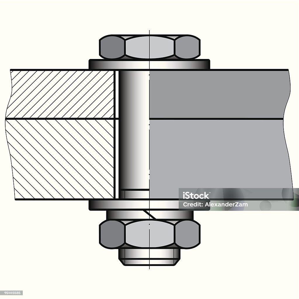 Bullone - arte vettoriale royalty-free di Acciaio