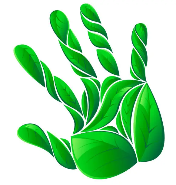 Vector illustration of Eco-thumbprint