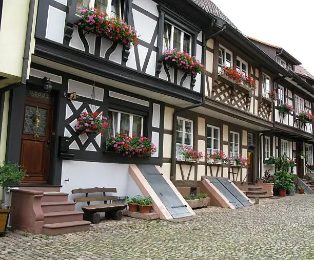 Romantic alley in Gengenbach in the Black Forest