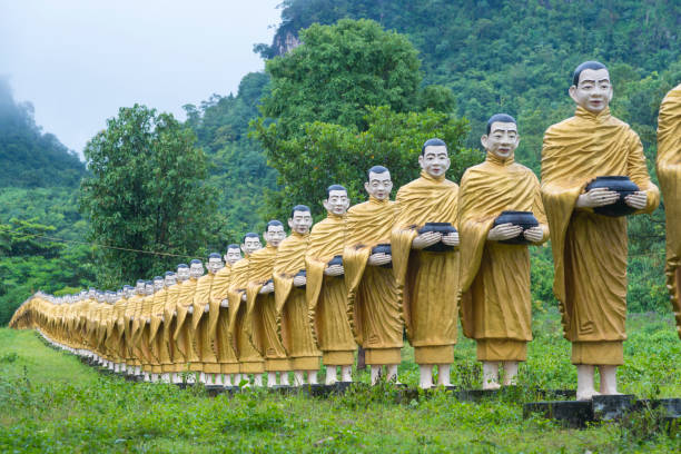 istock Many Buddha statue in Myanmar temple 954461986