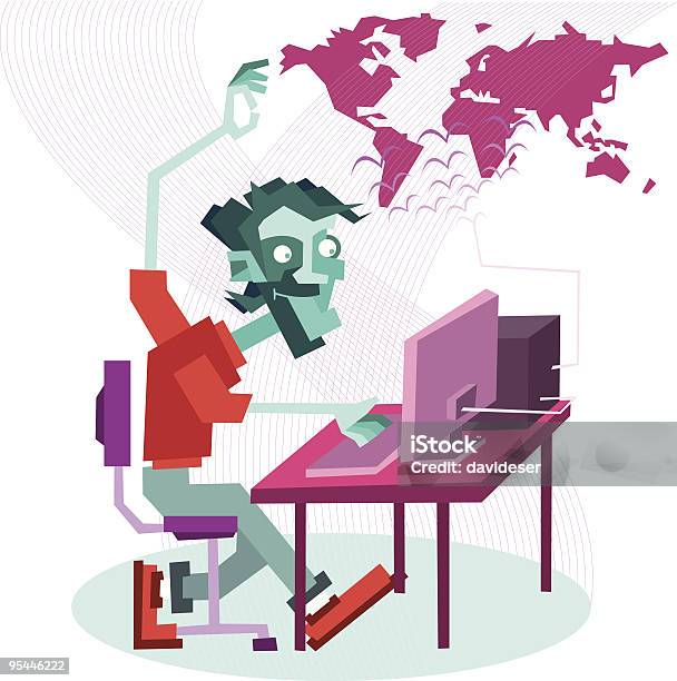 Cubist Computer Cubist Internet User Stock Illustration - Download Image Now - Adult ...