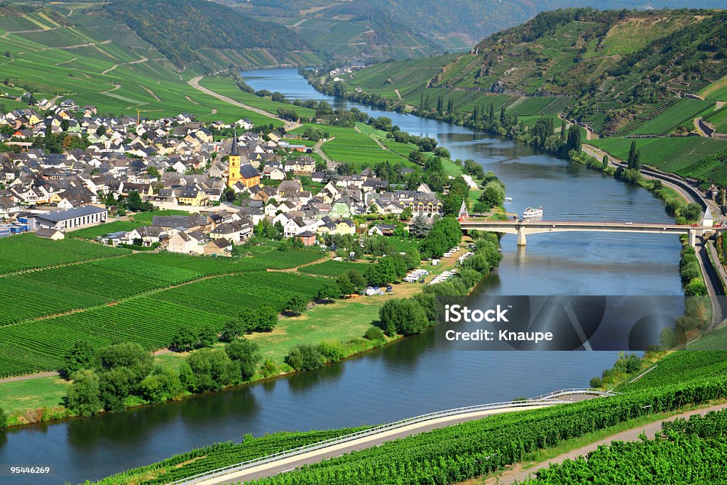 Fluss Mosel - Lizenzfrei Anhöhe Stock-Foto