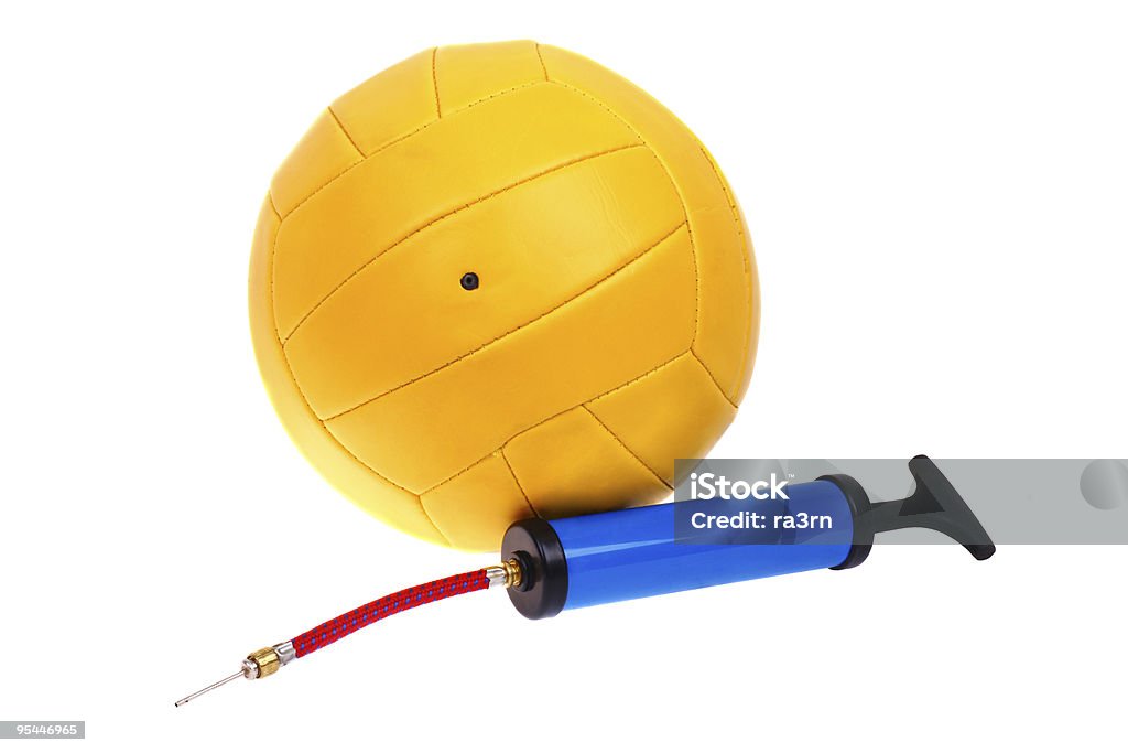 Volleyball-ball und pump - Lizenzfrei Volleyball - Spielball Stock-Foto