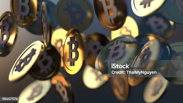 Crytpocurrency Stock Photo - Download Image Now - Bitcoin, Cryptocurrency, Gold Colored
