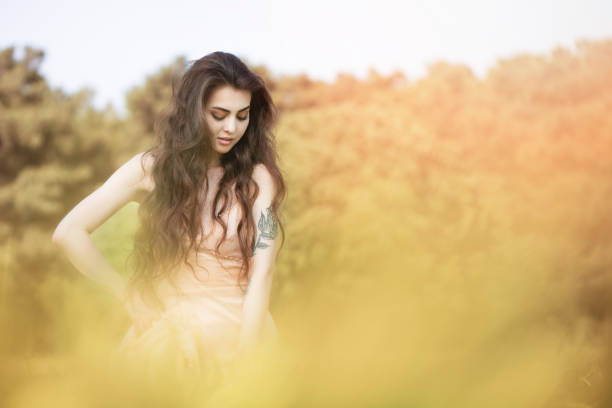 Beauty woman in nature.