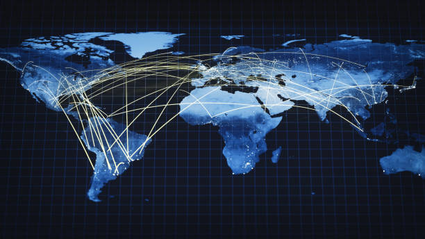 글로벌 통신 (nasa 세계 지도 텍스처 학점) - north america globe global business business 뉴스 사진 이미지