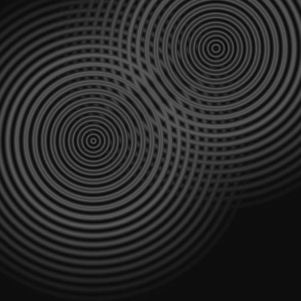istock Abstract sound waves oscillating gray color on black background 954481974
