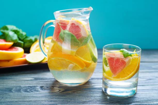 istock Refreshing healthy homemade citrus lemonade served in glass pitc 954487676