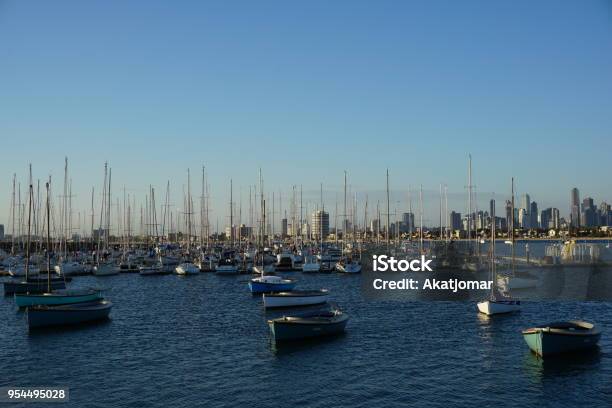 St Kilda Harbor In Australia Stock Photo - Download Image Now - Harbor, Maryland - US State, National Landmark