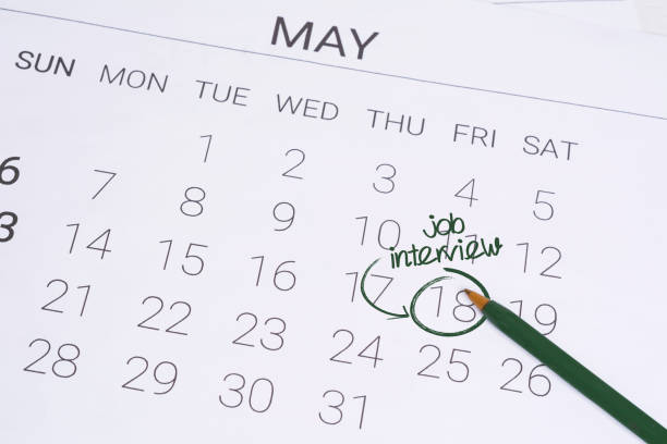 istock Calendar with date reminder about job interview 954496638