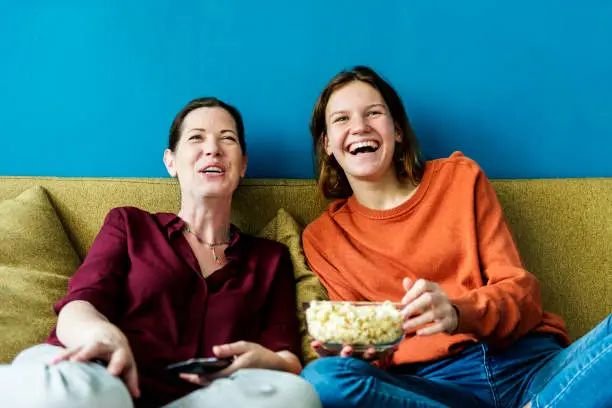 Photo of Mother and daughter time on the sofa