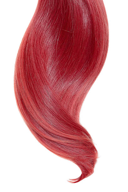 cabelo natural vermelho sobre fundo branco - 18815 - fotografias e filmes do acervo