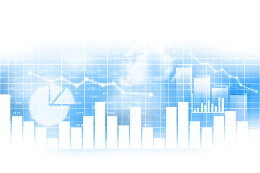 Stock market chart, financial background