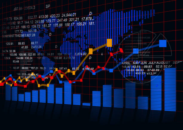 istock Stock market chart, financial background 954514596