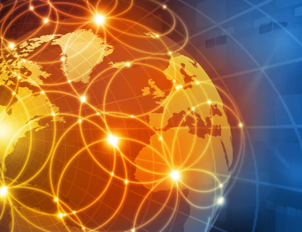 istock Futuristic background of Global business network 954514912
