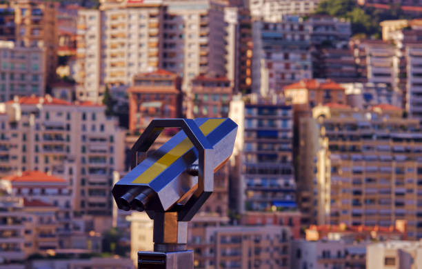 binoculars for tourists view of Monte Carlo city