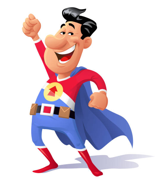 ilustrações de stock, clip art, desenhos animados e ícones de superhero - superhero cape confidence futuristic