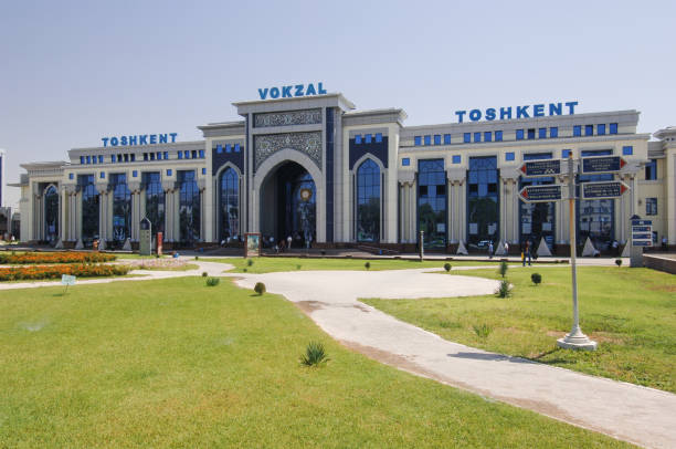 Central railway station in Tashkent, Uzbekistan