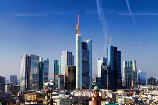 Frankfurt am Main city skyline in daylight