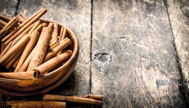 istock Sticks of cinnamon in a bowl. 954528840