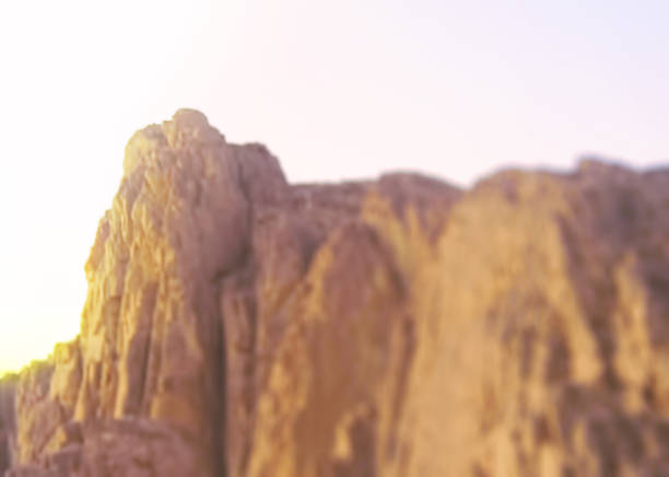 Defocused Mt Sinai sunrise peak where Moses received the Ten Commandments