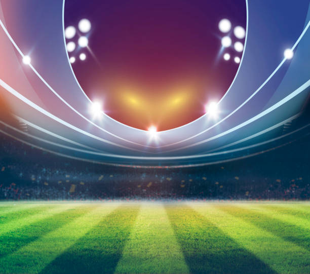 istock lights at night and stadium 3D rendering,Mixed media 954534012