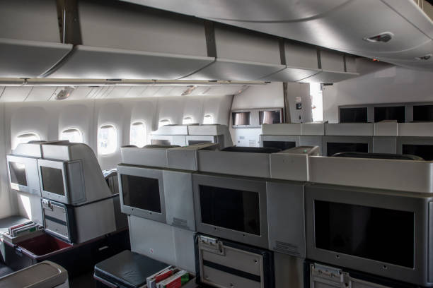istock Empty business class seats in an airplane 954534718