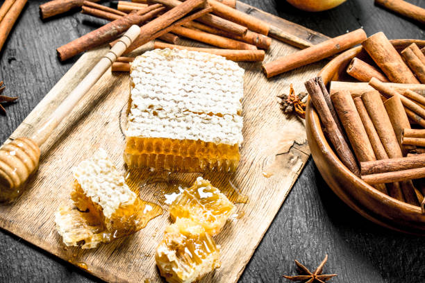 istock Fresh honey and ground cinnamon in a bowl. 954538964