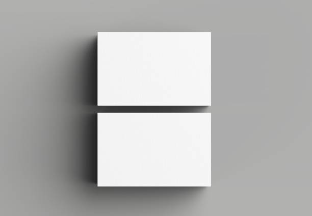 istock Business card mock up isolated on gray background. Horizontal. 3D illustrating. 954543676