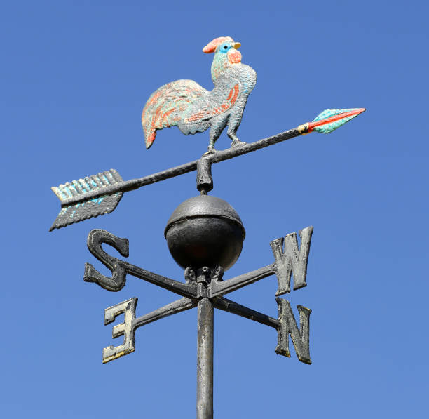 istock vintage weathercock and sky on background 954544246