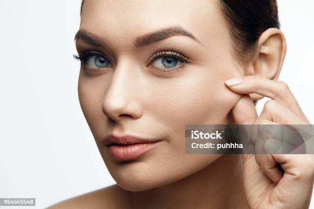 Healthy Skin Beautiful Woman With Beauty Face Stock Photo - Download Image Now - Collagen, Face Lift, Women