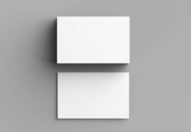 istock Business card mock up isolated on gray background. Horizontal. 3D illustrating. 954548502