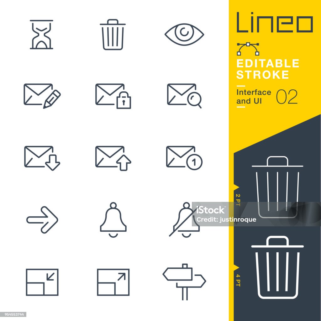 Lineo Editable Stroke - Interface and UI line icons Vector Icons - Adjust stroke weight - Expand to any size - Change to any colour Icon Symbol stock vector