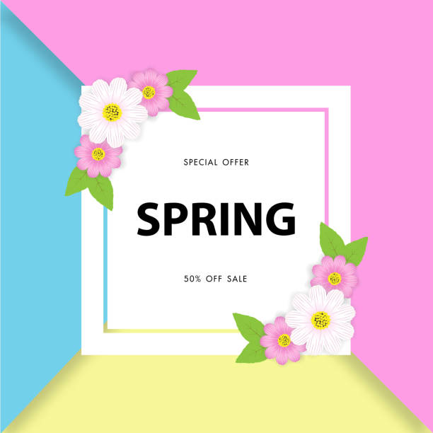 istock Spring sale background with beautiful flower,vector illustration template, banners, Wallpaper, invitation, posters, brochure, voucher discount. 954564770