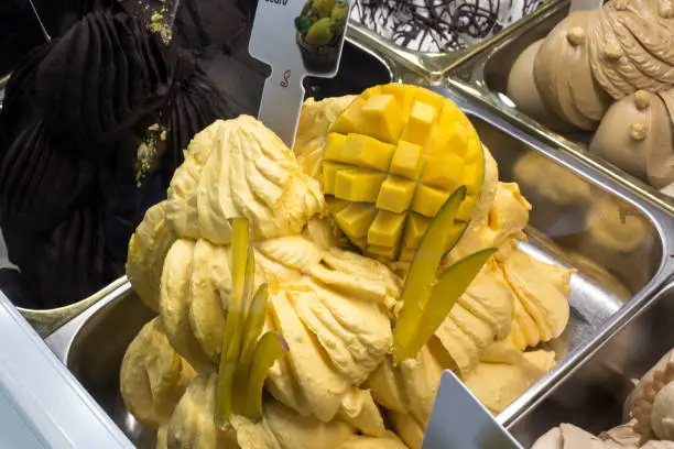 Photo of classic selection traditional italian gelato ice cream