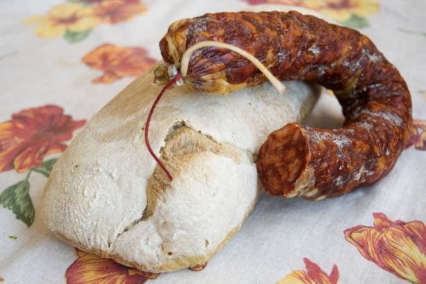 istock chorizo sausage and long loaf bread 954570772